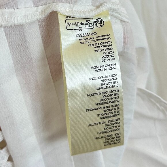 FREE PEOPLE Shea Smocked Yoke Shift Minidress in Ivory Size X-Small - Picture 9 of 12